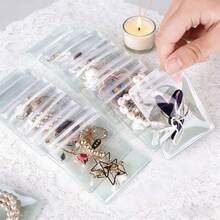 1 Pack Of 10pcs/30pcs/100pcs PVC Transparent Resealable Jewelry Bags, Jewelry Storage Bags, Jewelry Display Bags, To Prevent Oxidation And Tarnish, For Storing Earrings, Necklaces, Jewelry, Small Gifts, Party Favor Bags - 無色 - 查看 20