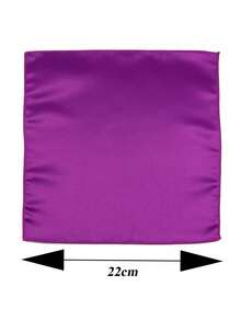 ZLQ&GOU Conjunto de gravata de cetim masculina de 2 peças, gravata roxa premium e lenço de bolso, ideal para eventos de negócios, acessórios e festivais. - Roxa - Ver 2