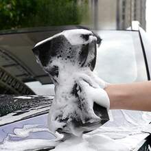 1块大号高密度黑色洗车海绵，汽车工具，汽车抛光打蜡清洁海绵块，长方形柔软黑色汽车玻璃清洁垫 - 1pc洗車清潔海綿 - 查看 4