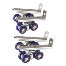 2pcs/Set Perangkat Keras Roller Pintu Geser Katrol Pintu Geser Roda 4/8 untuk Pintu Kayu Ruang Rumah Roda Gantung Rel Katrol - A - View 6