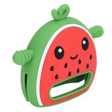 Juguete para la dentición del bebé Guante mordedor de sandía con forma de fruta, juguete sensorial relajante para el desarrollo sensorial. - Verde - Ver 6