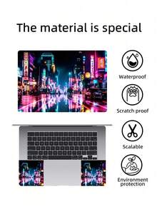 Pegatina de piel para computadora portátil de 15.4 pulgadas y 15.6 pulgadas, cubierta de vinilo para protección de arte de portátil (incluye 2 pulseras de piel) - Ver 7