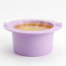 1 st återanvändbar silikonvaxvärmare, non-stick vaxvärmare, lätt att rengöra, lämplig för hemmaspa, smältning av vaxbönor - Blåröd - Visa 5