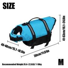 GDTME Animal Life Jackets, Suitable For Small, Medium, And Large Dogs And Cats, High Buoyancy Safety Vests, Swimming Floating Jackets, Equipped With Rescue Handles And Reflective Tapes, And Resistant To Biting - Blue - View 15