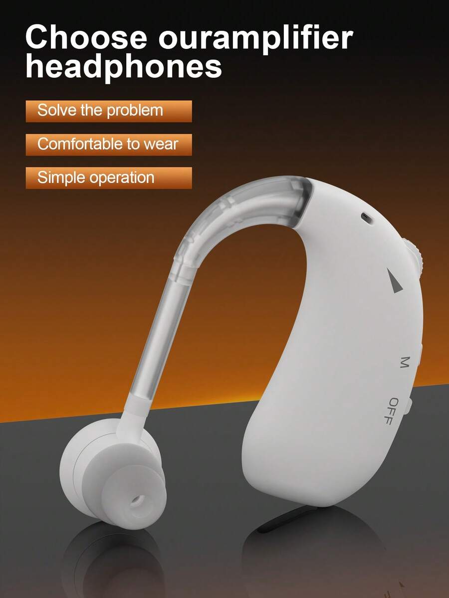 Rechargeable Hearing Aids Earphone, USB Power Supply, Polymer Lithium-Ion Battery, Audio Enhancement, Clear Communication Hearing Aids Earphone. - White - View 1