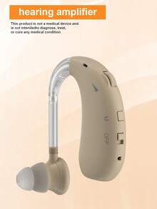 Rechargeable Hearing Aids Earphone, USB Power Supply, Polymer Lithium-Ion Battery, Audio Enhancement, Clear Communication Hearing Aids Earphone. - Khaki - View 1