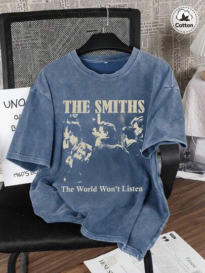 Hemo Men's Street Style Graphic T-Shirt, Slightly Stretchy Distressed Finish Cotton Blend Crew Neck Short Sleeve Tee, Casual Daily Back To School Season T-Shirt