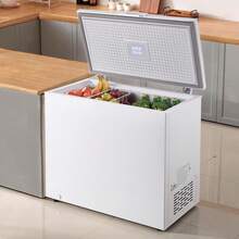 Chest Freezer, 6.7 Cu.Ft Compact Deep Freezer, Free Standing Top Open Door Chest Freezers With 2 Removable Baskets & Adjustable Thermostat, Low Noise & Garage Ready, White - White 6.36 Cu.ft - View 9