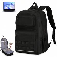NEWHEY 15.6 Inch Laptop Backpack With USB Port For Men, Suitable For Travel, Work And School, Black - Multicolor - View 2