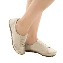 Comfortable Women's Lightweight Sneakers, Easy To Put On, Fashionable Moccasins/Shoes - 米色 - 查看 1