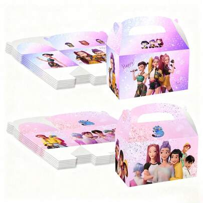 SHARLOVY 1套/12个巫师狩猎派对礼品袋、三角形礼品盒、派对装饰包装盒、圣诞节礼物、圣诞礼物、圣诞装饰品