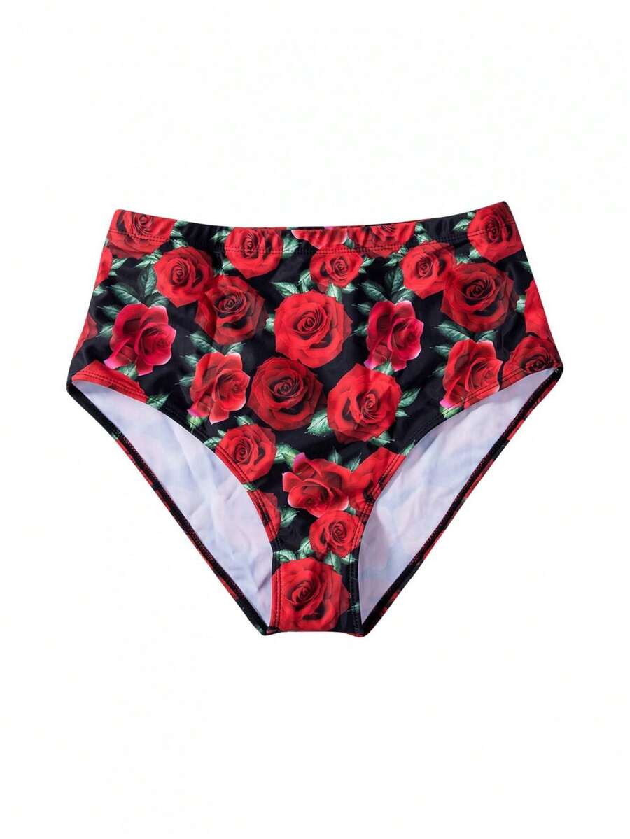 Women's Summer Swim Trunks, Featuring Fashionable Prints And Black Multi Color Options, Meet The Public's Aesthetic Standards And Highlight Feminine Temperament. Soft And Skin Friendly. Specially Suitable For Water Activities Such As Beach, Seaside, Surfing, Indoor And Outdoor Pool Parties, Water Parks, Etc. - 紅色 - 查看 1