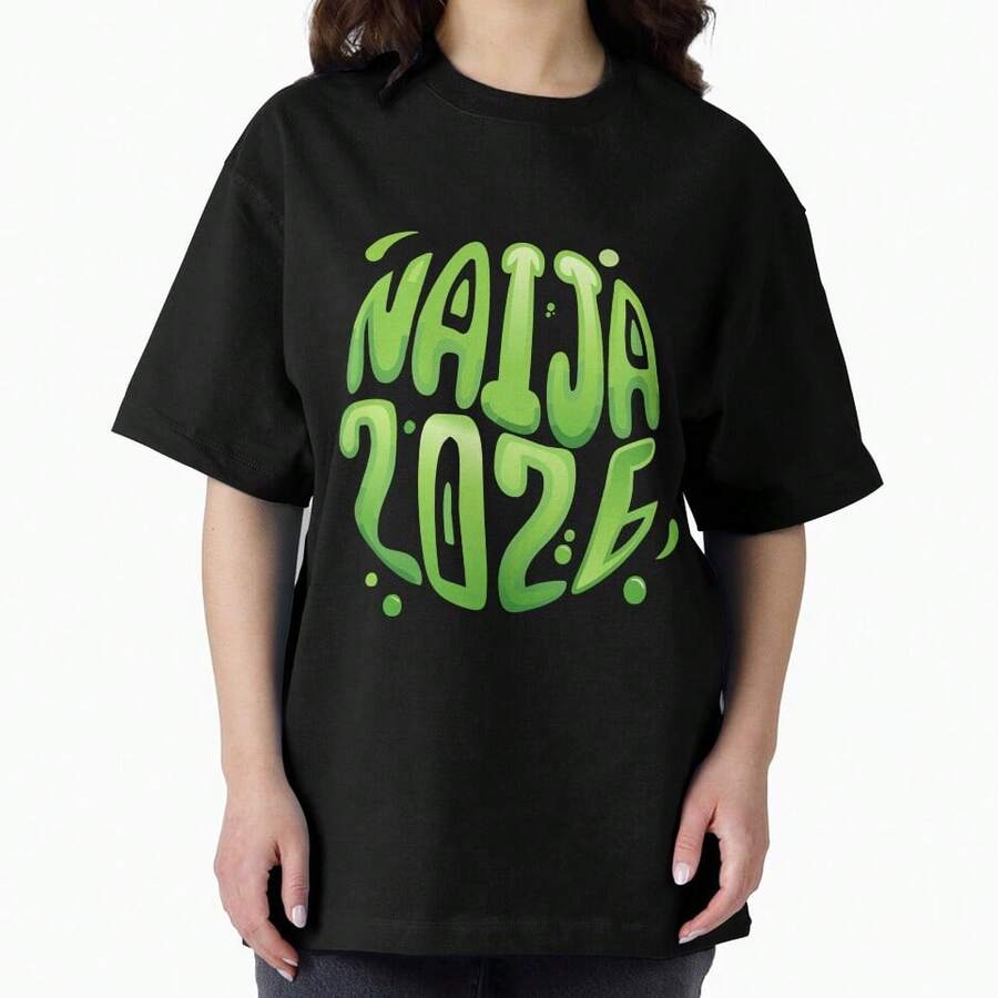 Naija 2026 Oversized T-Shirt - màu đen - Xem 1