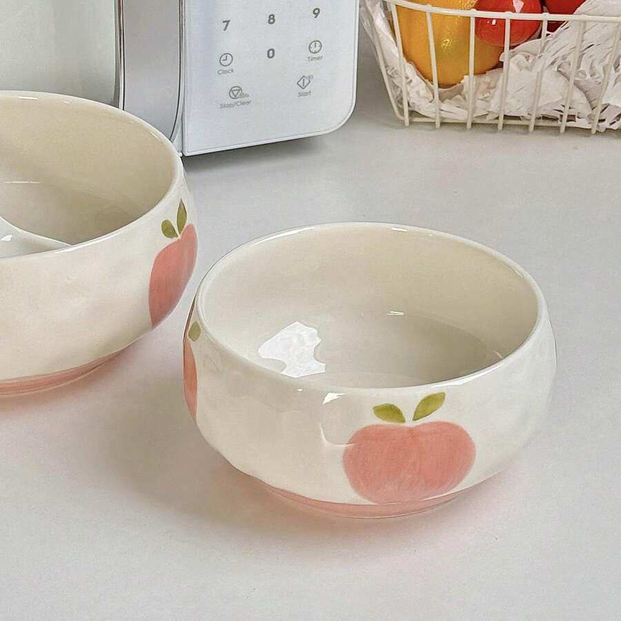 Stylish Ceramic Glazed Cute Fruit Bowl, Household Rice Bowl, Children's Bowl, Yogurt & Salad Bowl