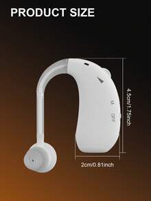 Rechargeable Hearing Aids Earphone, USB Power Supply, Polymer Lithium-Ion Battery, Audio Enhancement, Clear Communication Hearing Aids Earphone. - White - View 6