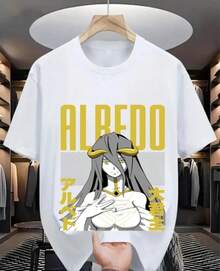 Overlord Ainz T-Shirt Ooal Gown Albedo Overlord Anime Manga Gifts Shirt All Size - 黑色 - 查看 1