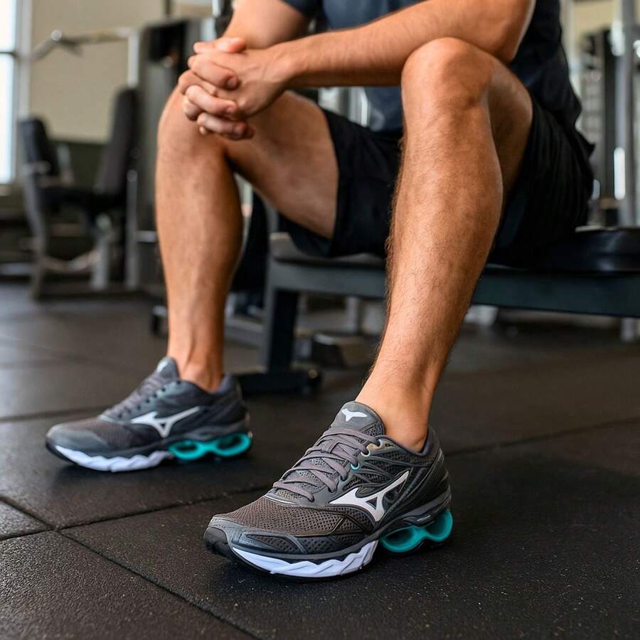 Men's Wave Creation 20 Gym Tennis Shoes For Walking And Gym Use. - 綠色石墨 - 查看 1