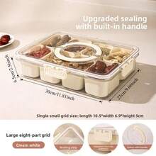 Frascos de especias con 8 compartimentos y tapas, recipientes de almacenamiento de condimentos de plástico para la cocina - 1 pieza - Ver 4