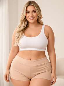 Kit 5 Shortinho Plus Size Cós Reforçado Largo Gordinha Short Grande Segunda Pele Usar Debaixo de Vestido Anágua Curtinho Não Marca Moda Intima Tamanho Grande 48 50 52 54 - Multicolorido - Visão 2
