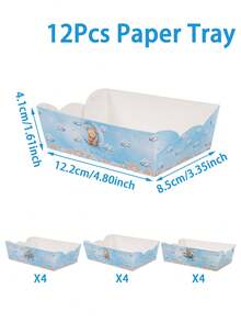 Bộ 12 đĩa giấy dùng một lần hình gấu xanh, khay đựng đồ ăn nhẹ, hộp đựng thức ăn dùng một lần cho tiệc sinh nhật bé trai, khay nướng nhà bếp, hộp đựng khoai tây chiên, hộp đựng bỏng ngô, hộp đựng kẹo, đồ trang trí tiệc sinh nhật, đồ dùng cho tiệc sinh nhật lần thứ nhất, đồ trang trí sinh nhật, đồ trang trí tiệc tiết lộ giới tính, đồ trang trí tiệc mừng em bé chào đời, đồ dùng cho tiệc sơ sinh, đồ dùng dã ngoại xem phim, đồ dùng mang đi cắm trại. - Gấu xanh - Xem 5