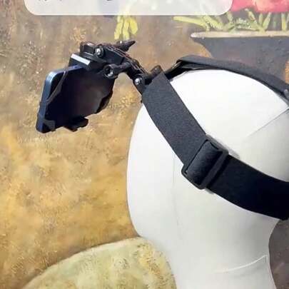 1件/套 可调节头戴式手机相机支架，头带式手机拍摄支架，适用于POV视频录制、直播、视频编辑