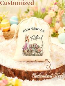 Bolsa de regalo de Pascua personalizada, bolsa de regalo de Pascua con nombre personalizado, bolsa de regalo esencial de Pascua - Multicolor - Ver 3
