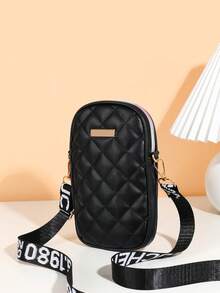 一套学生休闲可爱卡通斜挎包，包含零钱包、绗缝刺绣手机袋和化妆包，配有可调节肩带，小巧便携，适合日常使用，是馈赠佳品。 - 手機包 - 查看 2