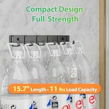 6-Inc  Mount Coat Rack Wit 6 Ooks Compact Ooks  Anging Coa A Jacket Bags And Purses In Entryway   Or Closet Install Wit Strong Glue Or Screws 2-Pack - Black 2 Pack - View 4
