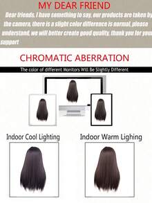 合成长直发半头假发，带发带，蓬松自然金色假发，带发带 - 彩色 - 查看 8