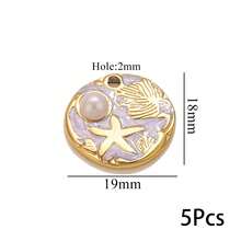 1/5pcs Lot Stainless Steel Charms Oval Dolphin Enamel Fish Charm Jewelry Making Materials For DIY Earring Pendant Supplies Crafts - Yellow Gold - View 30