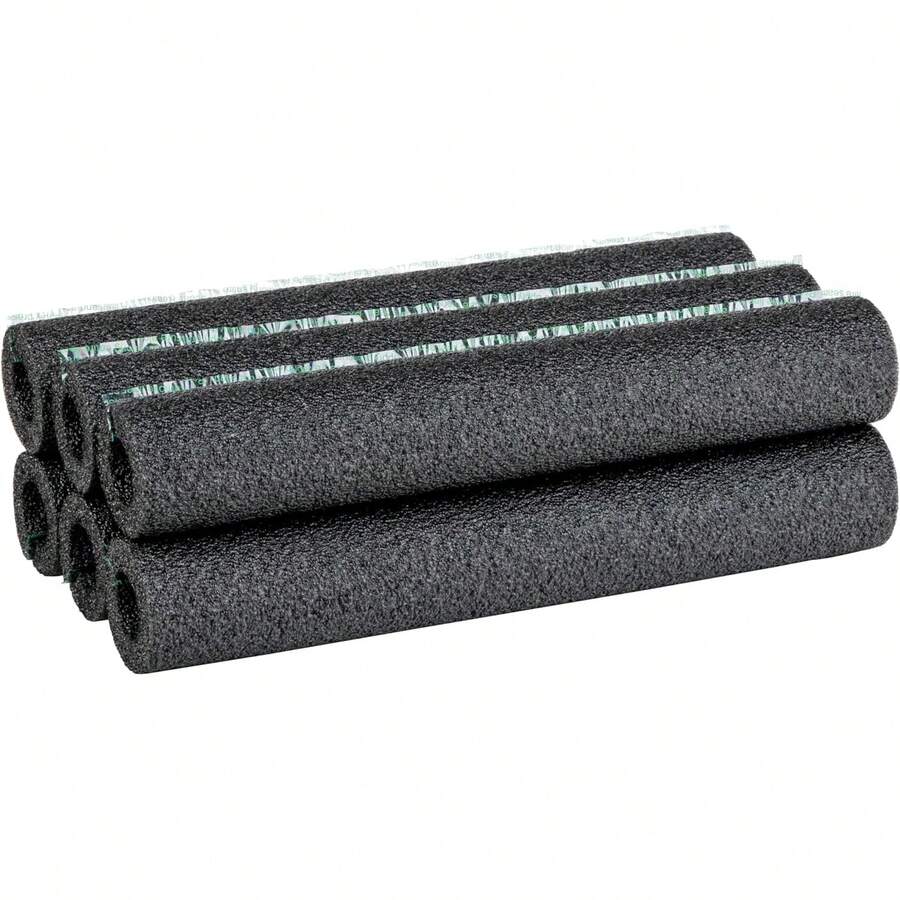 Foam Pipe Covers, Pipe Insulation Foam Tubes For Hot And Cold Water Pipes, Pre Slit And Self Sealing Adhesive Edge, 0.75 In. X 1 Ft., 6 Sticks Per Package, 6 Feet Total, Black - A - View 1