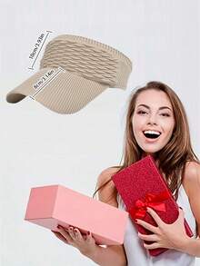 Adjustable Hollow Top Straw Hat, New Fashion Men & Women UV Protection Foldable Wide Brim Sun Hat, Casual Versatile Bohemian Retro Street Elegant Style, Polyester Fabric, Spring/Summer - Multicolor - View 2