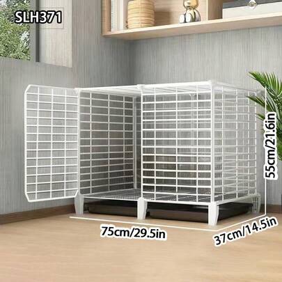 Detachable Assemble Small Pet Cage With Pull-Out Tray, Convenient For Cleaning, Suitable For Rabbits And Guinea Pigs