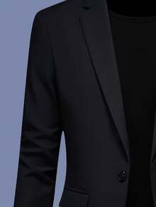 Chaqueta formal de traje para padrinos de boda y novio - Negro - Ver 6