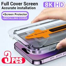 ZYONS 隐私防窥手机屏幕保护膜 3片装钢化玻璃屏幕保护膜，兼容 17 Pro Max/17 Air/17/15 Pro Max/16 Pro Max/16/16e/15/14/13/13 Pro/12/11，安装简便，自动除尘，一键贴合，防刮花，光泽亮丽，保护隐私，防尘，手机配件，复活节生日礼物，送给家人和朋友的理想之选 - 3件 - 查看 7