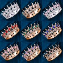 1pc Baroque Style Bridal Gold Crown, Crystal Tiara Princess Crown, High-End Birthday/Wedding Crown Headpiece Designed For Women - Multicolor - View 3