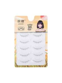 自然纤薄假睫毛，C形卷翘，透明梗，3D自然假睫毛 - 黑色 - 查看 12