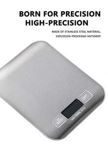 1个高精度多功能厨房秤，不锈钢液晶显示屏高精度电子秤，食品秤，意大利手持咖啡秤，精准烘焙工具，咖啡豆称重器，厨房配件，适用于厨房烘焙烹饪、减肥和营养饮食，精准茶叶称重，不含电池（称重范围：5克及以上） - 彩色 - 查看 13