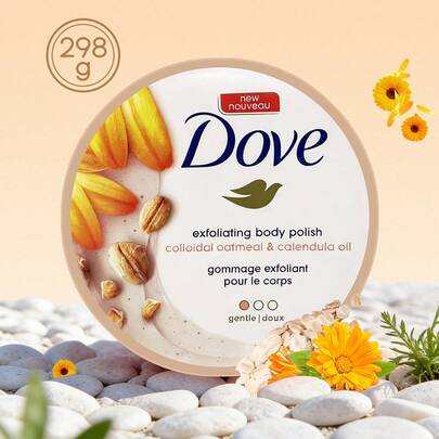 Dove 1瓶（298克）多芬身体磨砂膏，薄荷巧克力香型，令肌肤光滑清爽，温和去除角质，适合全身护理