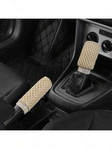 2pcs/Set Breathable Mesh Handbrake Cover And Gear Shift Knob Cover Combo, 3D Mesh Gear Shift Sleeve, Suitable For Car Interior - Multicolor - View 10