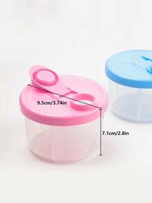 1 pieza Caja giratoria de almacenamiento de leche en polvo con capas, recipiente hermético para fórmula de bebé, conveniente para uso al aire libre - Multicolor - Ver 7