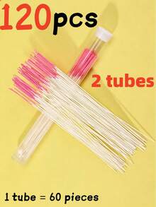 180/120/60pcs Colorful Ear Piercing Cleaning Lines, Ear Piercing Anti-Clogging Deodorizing Cleaning Lines, Slouchy Ear/Nose Piercing Cleaning Tool, Anti-Clogging Ear Piercing Cleaning Sticks - Multicolor - View 14
