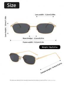 1pc Men Metal Square Full Frame New Elegant Delicate All-Match Fashion Glasses For Summer Office Street-Photography Tropical Beach Vacay Fashion Accessories Outdoor Casual Activities Bicycle Decoration - Multicolor - View 6