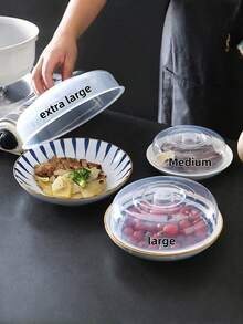 1/2/4/8 piezas Tapa de horno microondas y tapa de alimentos gruesa - Protector universal contra salpicaduras, adecuado para arroz caliente, platos, frutas | Microondas, calentamiento, anti-moscas | Accesorios de cocina, adecuado para Navidad, Año Nuevo, festivales y otras ocasiones de celebración Utensilios de cocina. - Multicolor - Ver 11