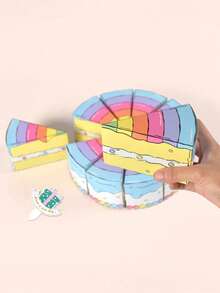 Bộ 10/20 hộp quà hình bánh kem sáng tạo, chủ đề kép dâu tây + cầu vồng, hộp tam giác có thể tháo rời, thiết kế vẽ tay hình dâu tây chảy và các lớp cầu vồng, trang trí nơ satin, đồ thủ công bằng giấy, thích hợp cho tiệc sinh nhật, lễ cưới, quà tặng đám cưới, quà cảm ơn cặp đôi mới cưới, ngày Valentine, tiệc tùng. - Mẫu mới - Xem 5