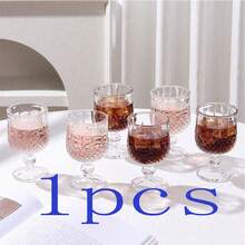 [Bộ 12 chiếc/6 chiếc/4 chiếc/2 chiếc] Ly thủy tinh dập nổi dày dặn không chì, dùng trong gia đình, ly đựng đồ uống nóng/lạnh, ly nước ép kiểu cổ điển, ly rượu whisky, ly tráng miệng, bộ sản phẩm chất lượng cao. - trong suốt - Xem 13