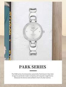 Coach Park Series Silver Tone Steel Strap Silver White Dial Women's Watch - 銀色 - 查看 3