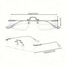 1pc Retro Stylish Glasses, Elegant High-Quality Feel, Suitable For Daily Wear And Commuting - Multicolor - View 4