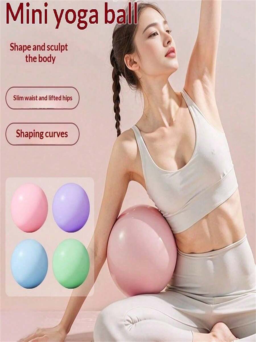 Yoga Pilates Ball - Thick Anti-Burst Fitness Ball For Balance Training, Glute Activation And Full Body Massage - Multicolor - View 1
