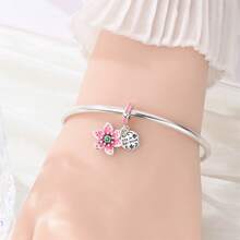 1 Piece Spring Series - Flower, Bird, Butterfly Pendant Suitable For 3mm Original Bracelet, Necklace, DIY Bead Making, Women's Daily Gift, Birthday Party, Festival Gift - Multicolor - View 7